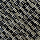 Pixie metallica 9.82"x11.5" paper face glass mosaic wall tile SMOT-GLSPK-PIXMET6MM product shot multiple tiles wall view 5