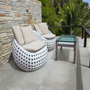 Porcelain pavers argento travertino matte rectified LPAVNARGTRA2424 product shot outdoor view 2