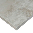 Porcelain pavers argento travertino matte rectified LPAVNARGTRA2424 product shot profile view