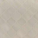 Portico pearl arabesque 10.83X15.5 glossy ceramic mesh mounted mosaic tile SMOT PT PORPEA ARABESQ product shot multiple tiles top view