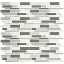 Positano interlocking 12X12 glass stone mesh mounted mosaic tile SMOT-SGLSIL-POS6MM product shot multiple tiles top view