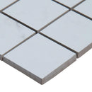 Praia carrara 12x12 glazed porcelain mesh mounted mosaic tile NPRACAR2X2 product shot profile view