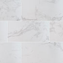 Praia carrara 24x48 polished porcelain floor and wall tile NPRACAR2448P product shot multiple tiles top view