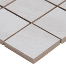 Praia grey 12x12 glazed porcelain mesh mounted mosaic tile NPRAGRE2X2 product shot profile view