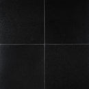 Premium black 12x12 polished granite floor and wall tile TPBLACK1212 product shot multiple tiles top view
