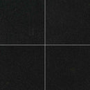 Premium black 24 in x 24 in polished granite floor and wall tile TPREMBLK24240 product shot wall view