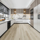 SPC Vinyl Rigid Core 7" Width 60" RL, 6mm Thick, 1.5mm IXPE Provincial Swan Veritas Floors - Mazzia Collection Product shoot Kitchen view 