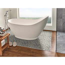 Puebla greige pebble 11.42X11.42 polished marble mesh mounted mosaic tile SMOT-PEB-PUEGREI product shot bath view