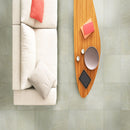 Quartz white 24"x24" glazed porcelain floor and wall tile NQUAWHI2424 product shot room view