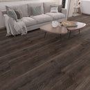 SPC Vinyl Rigid Core 7" Width 60" RL, 6mm Thick, 1.5mm IXPE Raw Umber, Invicta Floors - Mazzia Collection living room view 3