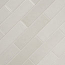 Renzo dove 3x12 glossy ceramic white wall tile NRENDOV3X12 product shot multiple tiles angle view
