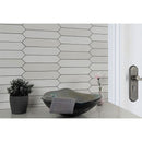 Renzo dove pickett 2.5x13 glossy ceramic white wall tile NRENDOVPIC2.5X13 product shot multiple tiles bath view 3