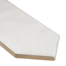 Renzo dove pickett 2.5x13 glossy ceramic white wall tile NRENDOVPIC2.5X13 product shot profile view