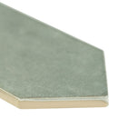 Renzo jade pickett 2.5x13 glossy ceramic green wall tile NRENJADPICK2.5X13 product shot profile view