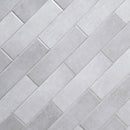 Renzo sterling 3x12 glossy ceramic gray wall tile NRENSTE3X12 product shot multiple tiles angle view
