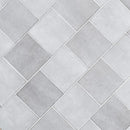 Renzo sterling 5x5 glossy ceramic gray wall tile NRENSTE5X5 product shot angle view