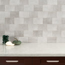 Renzo sterling 5x5 glossy ceramic gray wall tile product shot bathroom wall view5