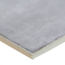 Renzo sterling 5x5 glossy ceramic gray wall tile product shot profile view
