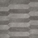 Renzo storm pickett 2.5x13 glossy ceramic gray wall tile NRENSTOPIC2.5X13 product shot multiple tiles top view