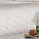 Retro Bianco 11.22"x11.47" Porcelain Mesh-Mounted Mosaic Tile 2"x4" SMOT-PT-RETBIA-2X4G product shot kitchen closeup view