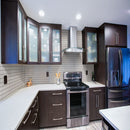 Retro bianco 12"x12" porcelain mesh-mounted mosaic tile 2"x2" SMOT-PT-RETBIA-2X2G product shot kitchen closeup view