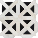 Retro fretwork 12X12 polished marble mesh mounted mosaic tile SMOT-RETFRET-POL10MM product shot multiple tiles close up view
