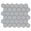 Retro gray hexo 11.75X14 porcelain mesh mounted mosaic tile SMOT-PT-RETGRA-2HEX product shot multiple tiles close up view