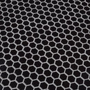 Retro nero hexagon 10.35X11.93 glossy porcelain mesh mounted mosaic tile SMOT-PT-RETNERO-1HEXG product shot multiple tiles angle view