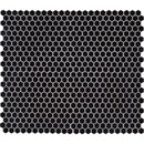 Retro nero hexagon 10.35X11.93 glossy porcelain mesh mounted mosaic tile SMOT-PT-RETNERO-1HEXG product shot multiple tiles top view