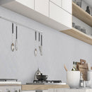 Retro scallop bianco 13.11X9.96 glossy porcelain mesh-mounted mosaic tile SMOT-PT-RETBIA-SCALOP product shot kitchen closeup view