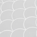 Retro tgray scallop 9.96X13.11 porcelain mesh mounted mosaic Tile SMOT-PT-RETGRA-SCALOP product shot multiple tiles angle view