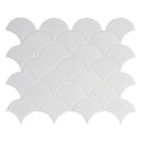 Retro tgray scallop 9.96X13.11 porcelain mesh mounted mosaic Tile SMOT-PT-RETGRA-SCALOP product shot multiple tiles close up view