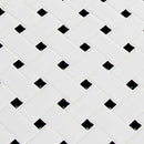 Retro weave bianco 11.73X11.73 porcelain mesh mounted mosaic tile SMOT-PT-RETBIA-BW product shot multiple tiles angle view