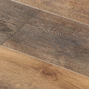 Rigid core vinyl planks 7x59 SPC island brown 5.2mm 20mil wear layer 1520309 angle view closeup