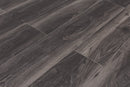 SPC Vinyl Rigid Core 7" Width 60" RL, 6mm Thick, 1.5mm IXPE Rooted Graphite, Veritas Floors - Mazzia Collection angle plank view