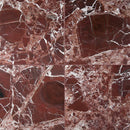 Rosso levanto 12x12 polished arble floor and wall tile TROSOLEV1212 product shot multiple tiles top view