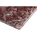 Rosso levanto 12x12 polished arble floor and wall tile TROSOLEV1212 product shot profile view