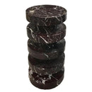 Rosso Levanto Marble Plinth Designer Side Table - Polished 12x24 Inches