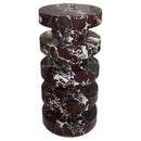 Rosso Levanto Marble Plinth Designer Side Table - Polished 12x24 Inches