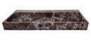 Rosso Levanto Marble Rectangular Wall-mount Sink (W)20" (L)48" (H)5" front view