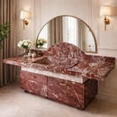 Rosso Levanto Marble Rectangular Wall-mount Sink (W)20" (L)52" (H)5"