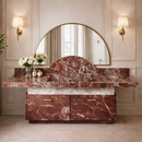 Rosso Levanto Marble Rectangular Wall-mount Sink (W)20" (L)52" (H)5"