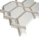 Royal link 11.81"x13.4" polished marble mesh-mounted mosaic tile SMOT-ROYLNK-POL10MM product shot profile view 2