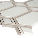Royal link 11.81"x13.4" polished marble mesh-mounted mosaic tile SMOT-ROYLNK-POL10MM product shot profile view