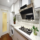 Royal link 11.81"x13.4" polished marble mesh-mounted mosaic tile SMOT-ROYLNK-POL10MM product shot room view