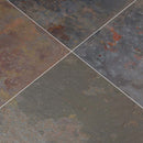 Rustic gold 12 x 12 gauged slate floor and wall tile SRUSGLD1212G-C product shot multiple tiles angle view