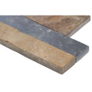 Rustic gold splitface ledger panel 6X24 natural slate wall tile LPNLSRUSGLD624 product shot profile view