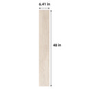 Navigation Platinum White Oak 6.41"x47.63" Uniclic Waterproof Laminate Wood Flooring - Dekorman Collection laminate measuring view