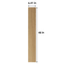 Navigation Walnut Oak EIR 12mm 6.41"x47.63" Uniclic HDF AC4 Waterproof Laminate Wood Flooring - Dekorman Collection measurement view