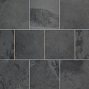 Montauk lack 16 in x 16 in gauged slate floor and wall tile SMONBLK1616G product shot wall view